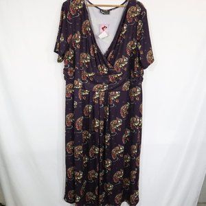 Lady Voluptuous Gecko Print Dress NWT Women's Plus Size 26/28